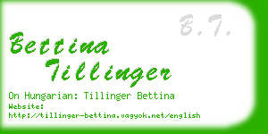 bettina tillinger business card